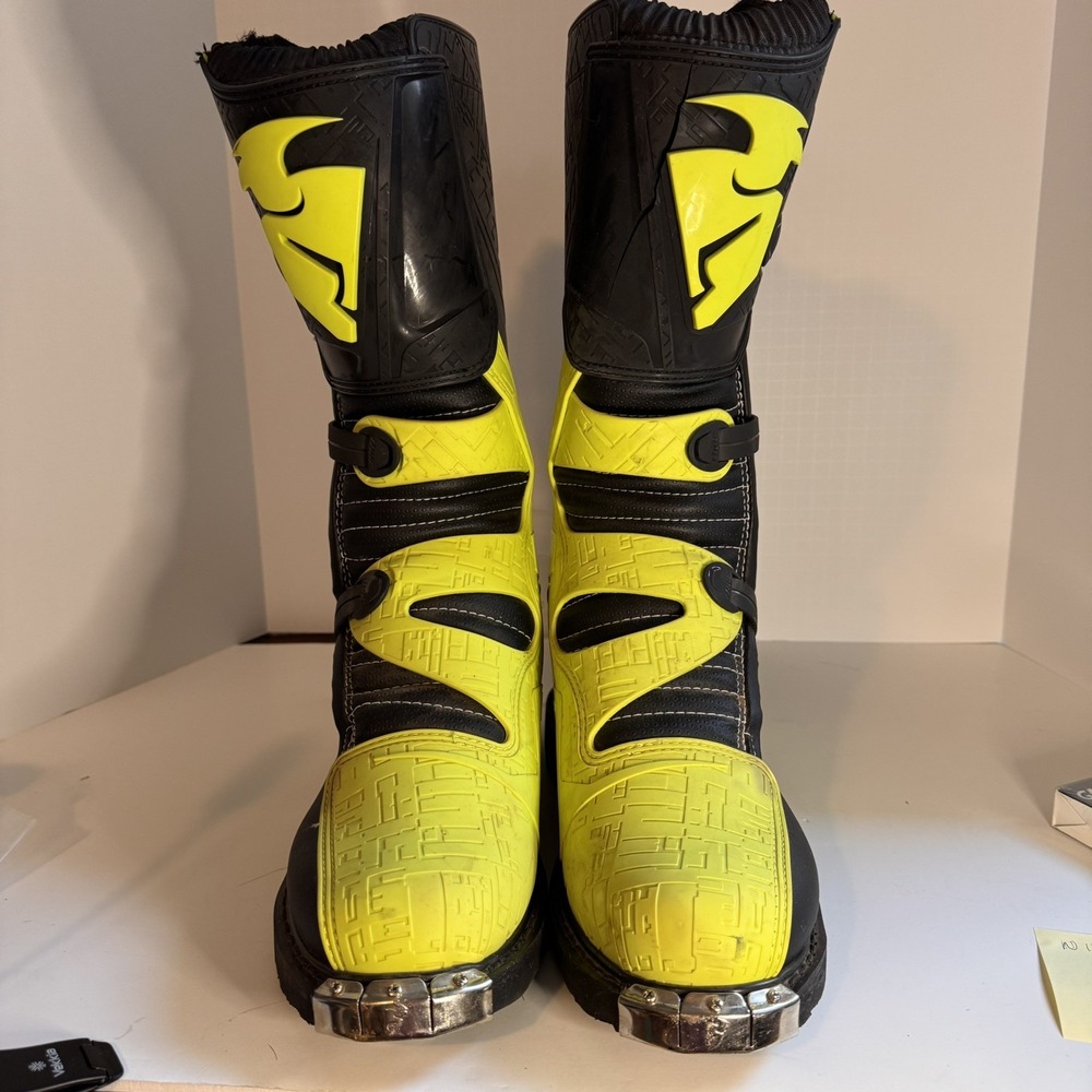 Thor Blitz XR Boots - Acid/Black - Adult Size US 13 Pre-owned